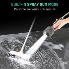 SPBTAR Shower Head, Detachable Shower Head with Handheld, Two Water Filters, High Pressure Shower Heads with Hose 59 inch Stainless Steel and Adjustable Bracket - Filluck