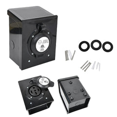 14-50R Outlet,50Amp RV Power Outlet Box 125/250Volt,Outdoor dustproof and Weatherproof for RVs, Electric Vehicles, generators, Welding Machines, etc.ETL Listed.(NEMA 14-50R Box) | Filluck