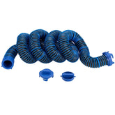 15FT RV Sewer Hose Kit - Heavy Duty TPE, Abrasion & Crush Resistant, w/Swivel Fitting & 90 Degree Clear View Sewer Adapter for Waste Drainage