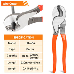 Battery Cable Lug Crimping Tool Kit with Copper Wire Lug AWG 1 2 4 6 8 1/0 Gauge, Wire Crimper for AWG 10-1/0 with Cable Cutter, 110PCS Battery Cable Ends with 110PCS 3:1 Heat Shrink Tubing