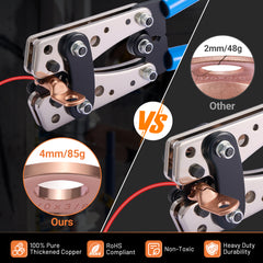 Filluck 40PCS Battery Cable Ends, Heavy Duty Wire Lugs 1/0 AWG 2 AWG 4 AWG, 3/8" Ring Battery Terminal Connectors with 3:1 Heat Shrink Tubing, Wire Connectors Kit for Automotive, Marine, RV, Solar