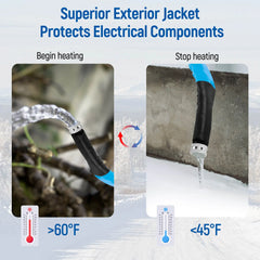 Heated Water Hose For Rv 15/30/60 Ft,45 ℉ Antifreeze Heated Drinking Garden Water Hose, Electrically Heated Garden Hoses, Rv,Rv Water Hose, Camper | Filluck