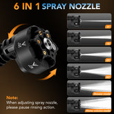 Filluck Upgraded Cordless Power Washer 1500 PSI 3.2GPM Portable Water Pressure Cleaner with 5.0Ah Battery, 4-Speed Adjustable, 6-in-1 Nozzle & Foam Tank for Car/Garden/Floor/Patios