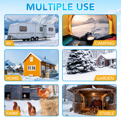Heated RV Water Hose 60 Ft - Freeze Protection -45°F, 450PSI Heavy Duty, Energy-Saving Thermostat, Easy Install, 5/8" with Storage Bag - Filluck