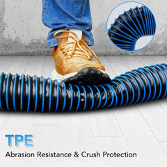 15FT RV Sewer Hose Kit - Heavy Duty TPE, Abrasion & Crush Resistant, w/Swivel Fitting & 90 Degree Clear View Sewer Adapter for Waste Drainage