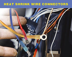 Filluck 260PCS Heat Shrink Spade Connectors - Quick Disconnect Female & Male Spade Terminals for Watercraft, Electronics & Automotive