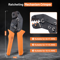 Filluck 763PCS Waterproof Wire Connectors, 41 Sets 1/2/3/4/5/6 Pin Car Electrical Terminal Connectors Kit with 22-16 AWG Wire Crimping Tool for Car Truck Motorcycle Boat Marine - Filluck
