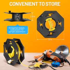 SPEEDWOW Extension Cord Storage Reel, Heavy Duty Open Cord Reel for 12/3,14/3,16/3 Gauge Power Cord, Hand Wind Retractable - Filluck
