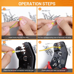 Filluck 944PCS Pin Connector Kit, Car Electrical Wire Connectors Terminal Pins, 21Type 1/1.5/1.8/2.2/2.8/3.5mm Male & Female Wire Terminal Removal Tool, Non Insulated Crimp Pins for Motorcycle ATV - Filluck