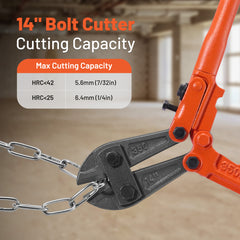 3-Piece Bolt Cutter Pliers Set, 14" Heavy Duty Bolt Cutter, 8" Mini Bolt Cutter, 8" Wire Cable Cutter with Carrying Bag, Cr-V Blade for Cutting Locks, Steel Wire, Barbed Wire, Chains - Filluck