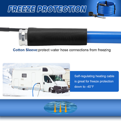 Heated RV Water Hose Leak Free 15FT/25FT/50FT/75FT/100FT | Filluck