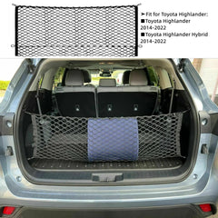 Filluck Cargo Net for Pickup Truck Bed Net, 43.5" Mesh Highly Elastic Trunk Organizer for Toyota Highlander 2014–2022, Nvelope Style Cargo Net for SUV, Compatible with Highlander