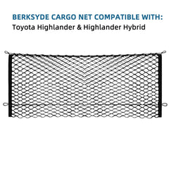 Filluck 2PCS Cargo Net for Pickup Truck Bed Net, 43.5" Mesh Highly Elastic Trunk Organizer for Toyota Highlander 2014–2022, Nvelope Style Cargo Net for SUV, Compatible with Highlander