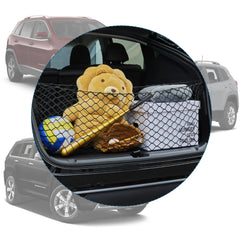 Filluck Cargo Net for Pickup Truck Bed Net, 51" Mesh Highly Elastic Trunk Organizer with Metal Hooks, Envelope Style Cargo Net Great Fit for Jeep Grand Cherokee L Long 2021-2022