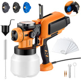 1000W Paint Sprayer, Electric HVLP Spray Paint Gun with 1500ML Container, 3 Nozzles 3 Spray Patterns Stain Sprayer for House Painting, Fence, Walls, Furniture, Garden Chairs