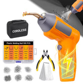 Cordless Plastic Welder, 900PCS Hot Staples Plastic Welding Kit with 5.0Ah Battery, LED Light, Pilers and Portable Toolbox, Staple Gun Plastic Repair Kit for Toys, Car Bumper, Plastic Crack