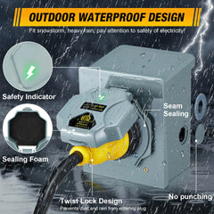 yellow generator cord outdoor