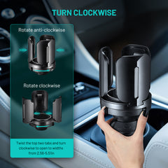 SPEEDWOW Car Cup Holder Expander, Adjustable Car Cup Holder Fits for 2.5"-5.5" Water Bottles, Coffee Mugs, Cans - Filluck