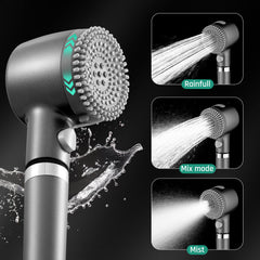 SPBTAR Shower Head, Detachable Shower Head with Handheld, Two Water Filters, High Pressure Shower Heads with Hose 59 inch Stainless Steel and Adjustable Bracket - Filluck