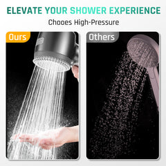 SPBTAR Shower Head, Detachable Shower Head with Handheld, Two Water Filters, High Pressure Shower Heads with Hose 59 inch Stainless Steel and Adjustable Bracket - Filluck