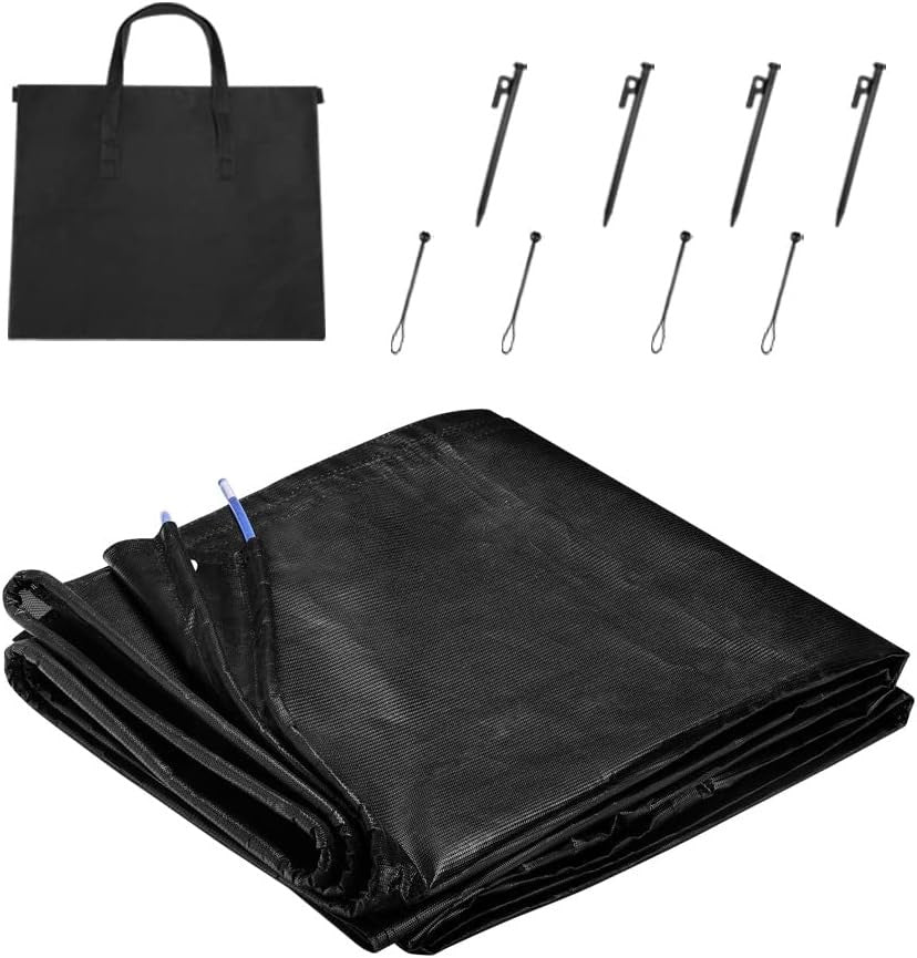 Filluck Black RV Awning Shade Screen 87% UV Block, Cool Breeze, Zip Adjustable Privacy Mesh, Durable Universal Trailer Camper RV Awning Screen with Complete Kits 9*17FT - Filluck
