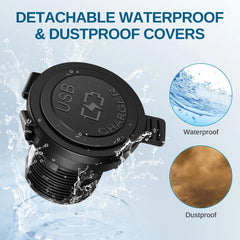 12V/24V USB Outlet, 36W Dual USB-C PD3.0 & USB-A QC3.0 Fast Charger with Recessed Mount, Waterproof Socket for RV, Camper, Boat,Truck,Trailer, Golf Cart