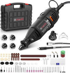 Rotary Tool Kit with MultiPro Keyless Chuck and Flex Shaft -140pcs Accessories Variable Speed Electric Drill Set for Handmade Crafting Projects and DIY Creations - Filluck