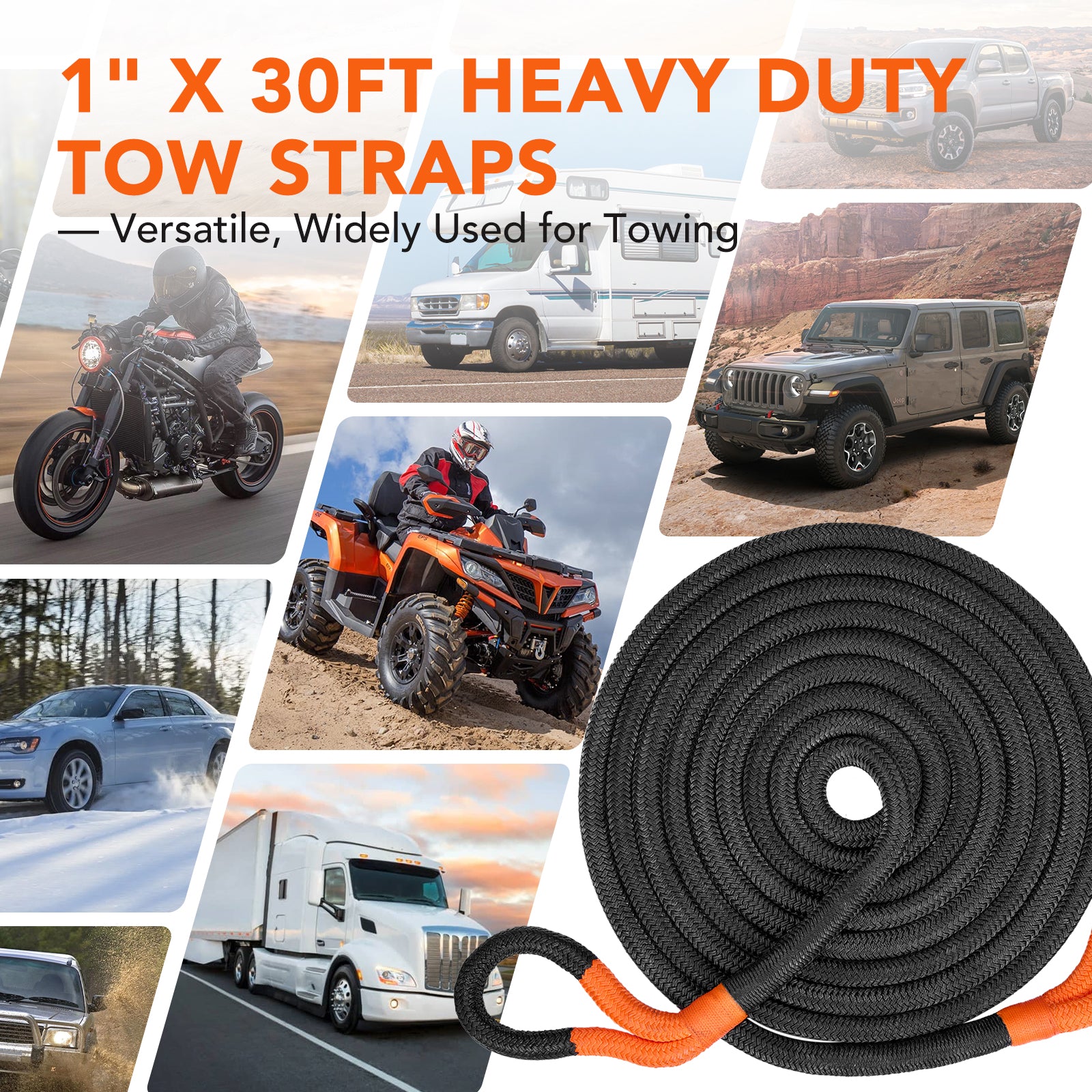 Recovery Toe Rope Kinetic Recovery Tow Rope, 1