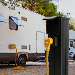 14-50R Outlet,50Amp RV Power Outlet Box 125/250Volt,Outdoor dustproof and Weatherproof for RVs, Electric Vehicles, generators, Welding Machines, etc.ETL Listed.(NEMA 14-50R Box) | Filluck