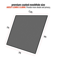 Filluck Black RV Awning Shade Screen 87% UV Block, Cool Breeze, Zip Adjustable Privacy Mesh, Durable Universal Trailer Camper RV Awning Screen with Complete Kits 9*19FT - Filluck