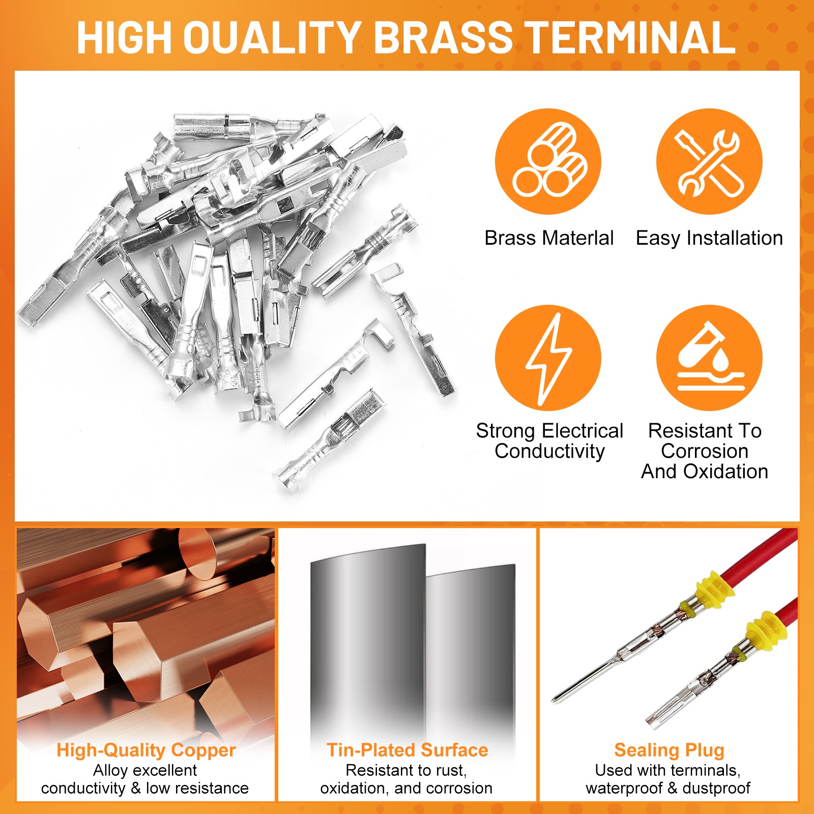 Filluck 945PCS Pin Connector Kit, Car Electrical Wire Connectors Terminal Pins, 21Type Non-Insulated Plug 1/1.5/1.8/2.2/2.8/3.5mm Wire Terminal with Ratchet Crimping Tool 22-16 AWG - Filluck