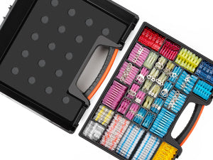 Filluck Ultimate Heat Shrink Wire Connectors, 1500PCS Waterproof Electrical Spade Connectors kit, Insulated Crimp Ring Fork Spade Terminal T-Tap Solder Butt Splice Connector for Marine Boat Truck - Filluck