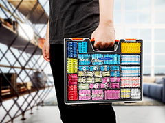 Filluck Ultimate Heat Shrink Wire Connectors, 1500PCS Waterproof Electrical Spade Connectors kit, Insulated Crimp Ring Fork Spade Terminal T-Tap Solder Butt Splice Connector for Marine Boat Truck - Filluck