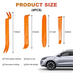 5Pcs Auto Trim Removal Tool Kit, No-Scratch Pry Tool Set for Car Panel Radio Dashboard Door Clip & Audio Stereo Installation, Non-Marring Nylon Tools (Orange)