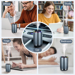 SPBTAR Smart Car Air Freshener Diffuser, Auto On/Off, Music Sync LED & Starry Roof Light, 3 Concentration Modes, USB Charge 50ML Car Diffuse(No Oils) - Filluck